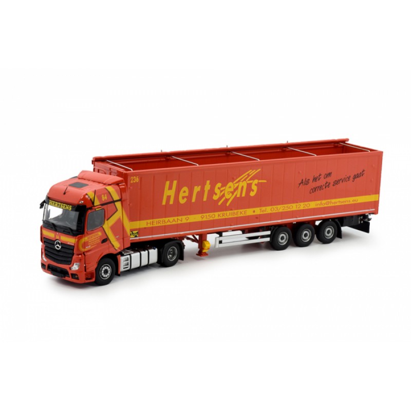 Hertsens Mercedes-Benz with Cargo Floor Trailer 1:50 Scale