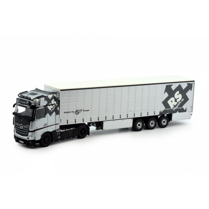 RS Logistiek Mercedes-Benz Actros Mirrorcam With 3 Axle Curtainside Trailer 1:50 Scale