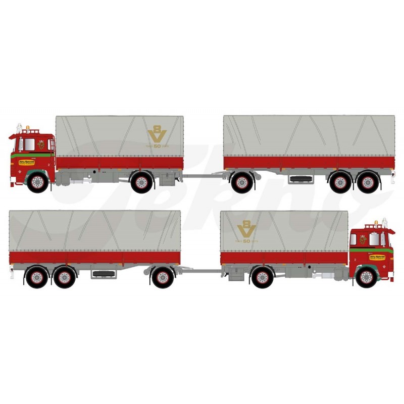 Jens Konrad Scania 140 With 3-axled Covered Trailer Jens Konrad Scania 140 With 3-axled Covered Trailer