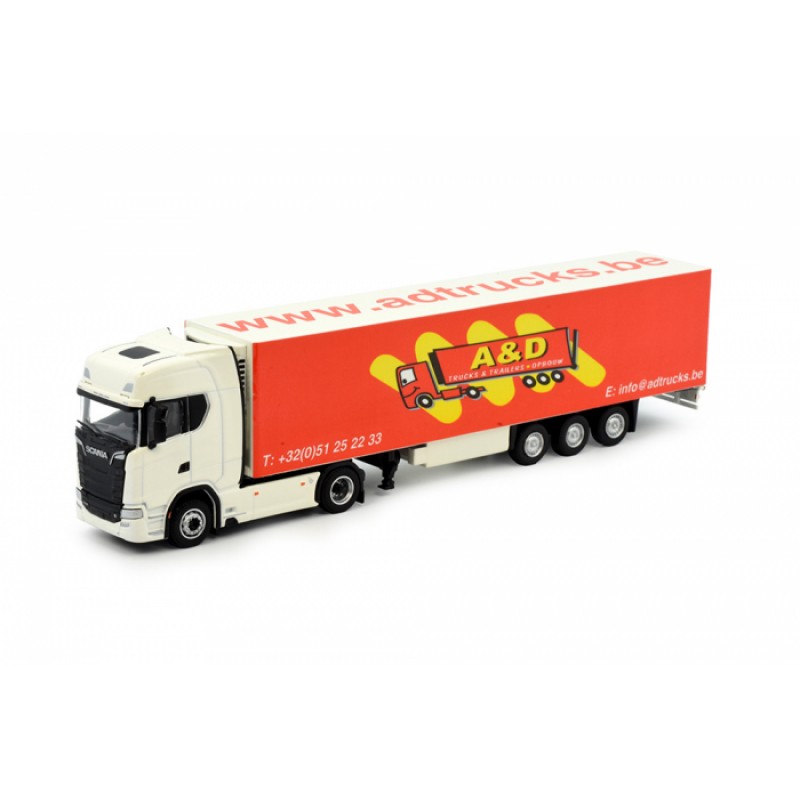 A&D Truck & Trailers Scania Next Gen S-Series Highline With Reefer Trailer 1:87 Scale