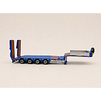 4-axle Blue Semi Lowloader