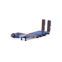 3-axle Blue Lowloader with Ramps