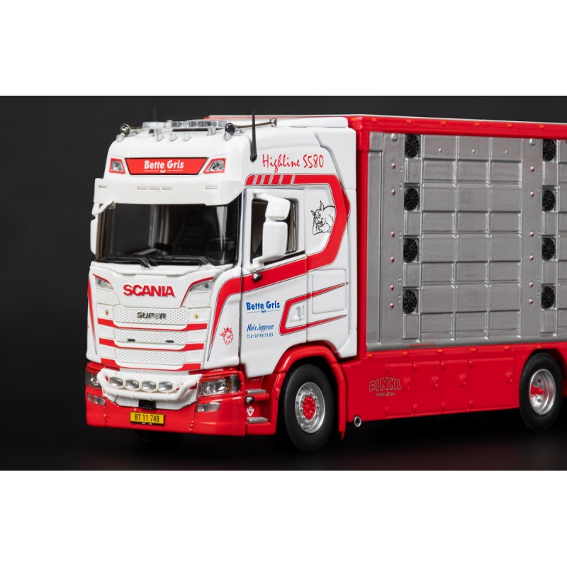 Bette Gris Scania S High Roof With Livestock Trailer 