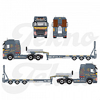Friderici Volvo FH05 Globetrotter 100% electric 6x2 & Lowloader