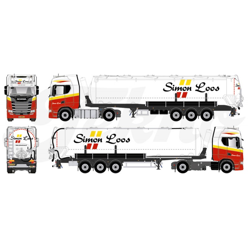 Simon Loos Scania Next Gen S-Series Highline With Silo Trailer