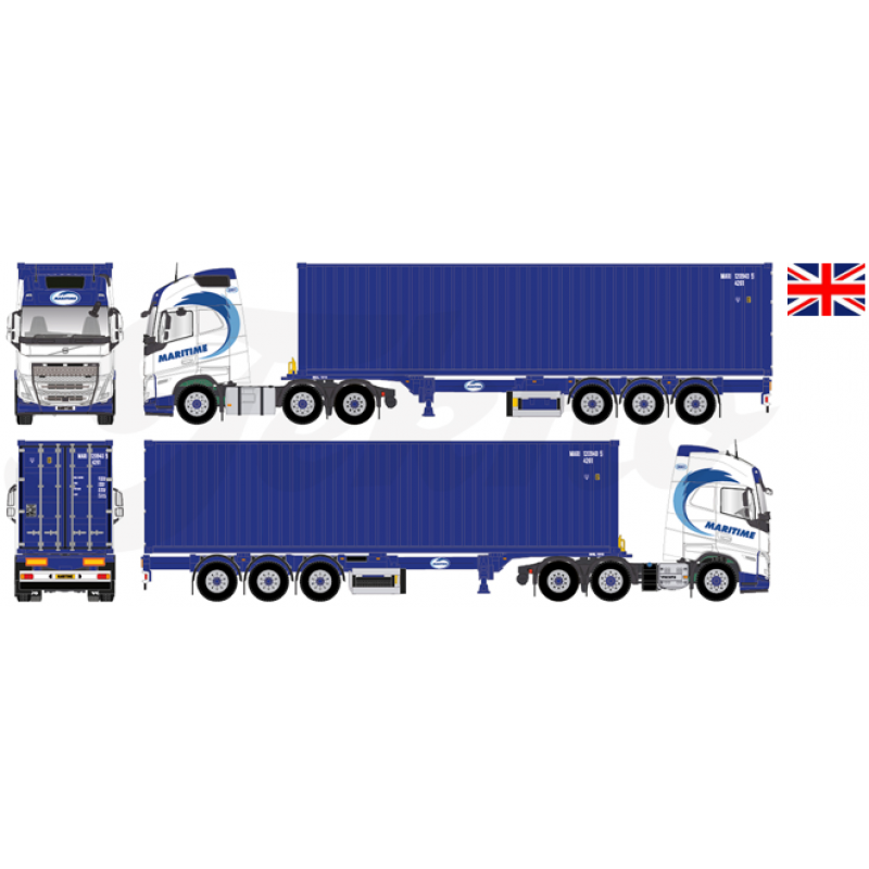 Maritime Volvo FH08 Globetrotter XL 6x2 With 40ft Container