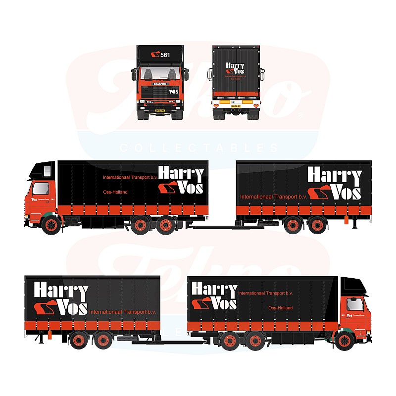 Harry Vos Logistics Scania 3 Series & Curtainside Trailer