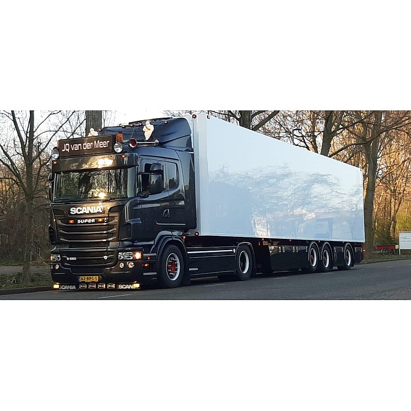 J Q van der Meer Scania R650-V8 & Reefer Trailer
