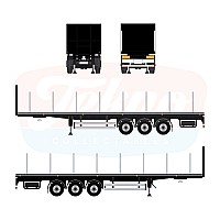 Tekno Basics 3 Axle Flatbed Trailer