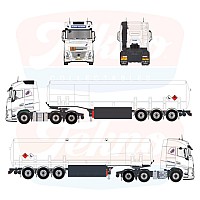 Nijhof Wassink Volvo FH Aero Globetrotter 6x2 & Tanker Trailer