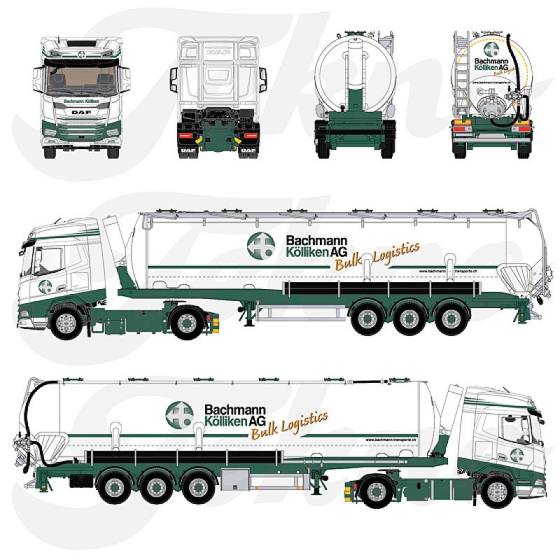 Bachmann DAF XF 4x2 & Silo Trailer Bachmann DAF XF 4x2 & Silo Trailer