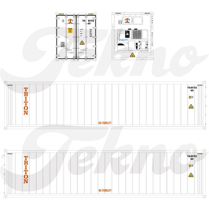 Tekno Basics Losse 40ft reefer container Tekno Basics Losse 40ft reefer container