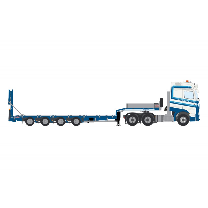 Schoones Mercedes Benz Actros Bigspace 6X4 With Nooteboom Mcos Semi Low Loader 4 Axle With Ramps Schoones Mercedes Benz Actros Bigspace 6X4 With Nooteboom Mcos Semi Low Loader 4 Axle With Ramps