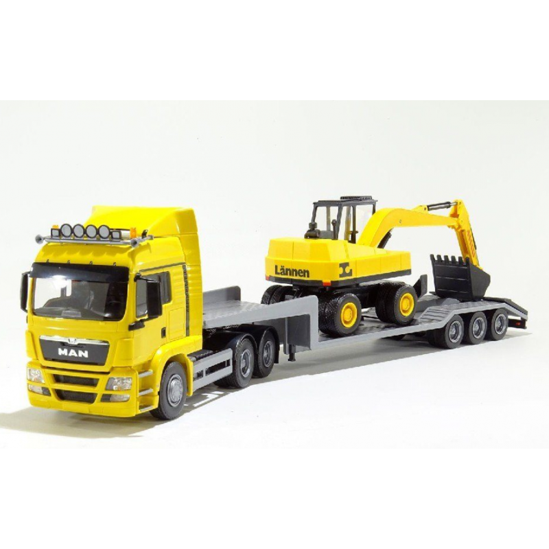 EMEK MAN TGS LX 6x4 Low Loader With Excavator 