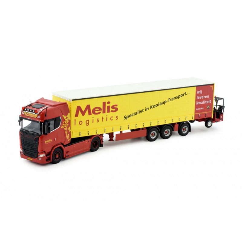 Melis Scania Next Gen S-Series Highline With Curtainside Trailer & Moffet Forklift