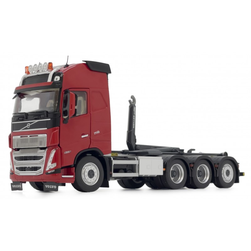 Volvo FH5 truck with Meiller hooklift, Red