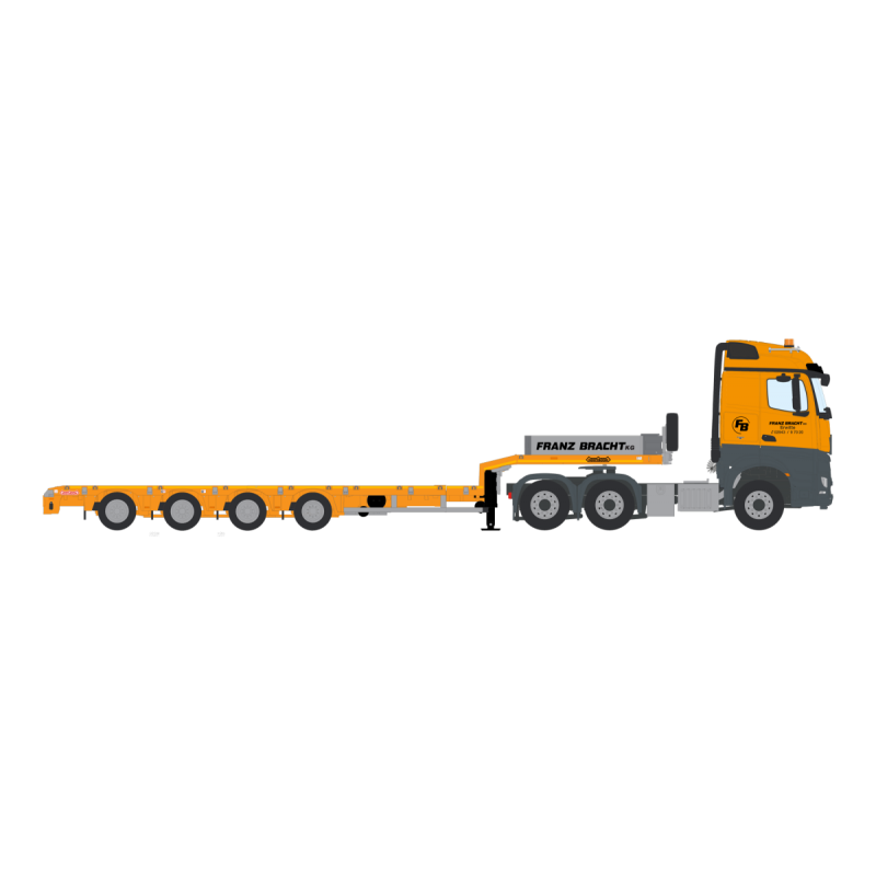 Franz Bracht Mercedes-Benz Arocs Streamspace 6x4 with Nooteboom MCOS 4-axle Semi Low Loader
