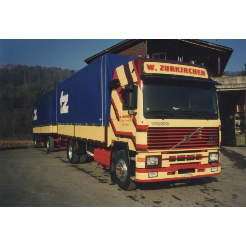 Zurkirchen Volvo F12 Globetrotter 4X2 With Tarpaulin Trailer Zurkirchen Volvo F12 Globetrotter 4X2 With Tarpaulin Trailer