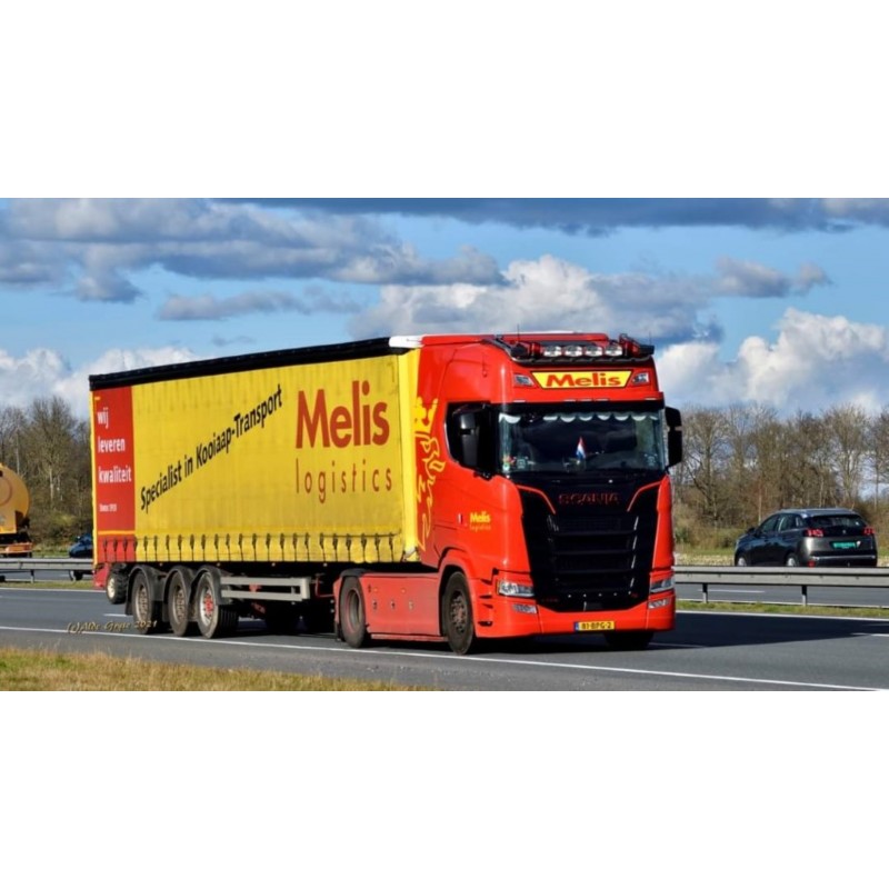 Melis Scania Next Gen S-Series Highline With Curtainside Trailer & Moffet Forklift Melis Scania Next Gen S-Series Highline With Curtainside Trailer & Moffet Forklift