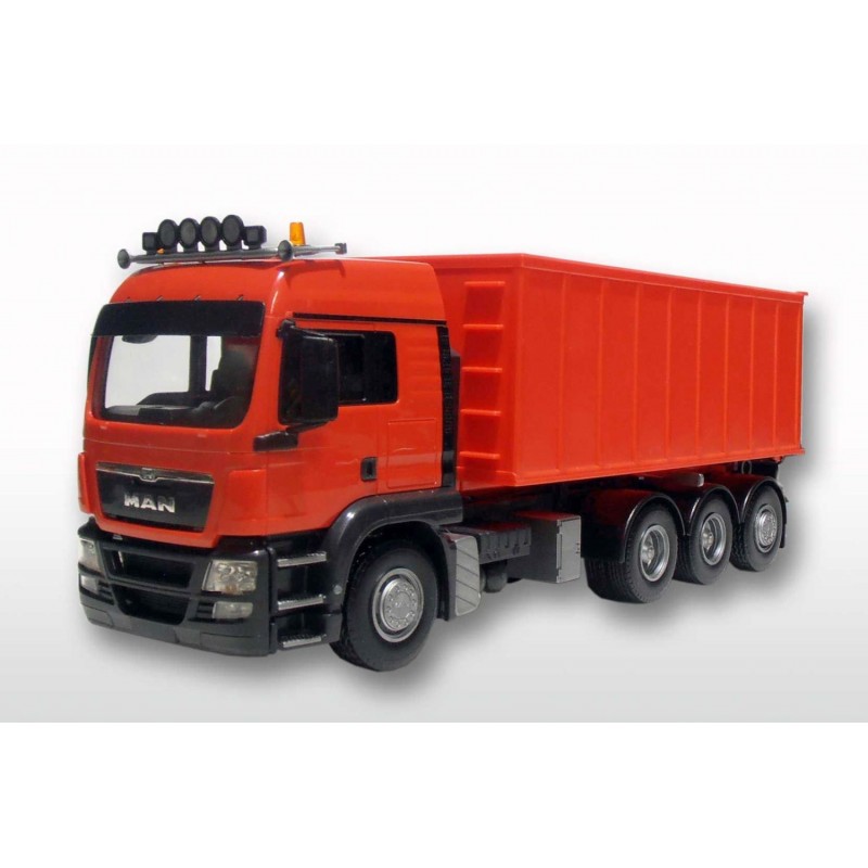 MAN TGS 8x4 Red Cab Red Roll Off Container