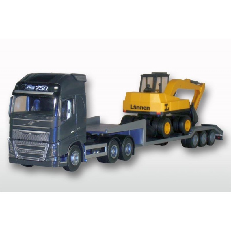 Volvo FH 6x4 Black Cab Low Loader and Excavator