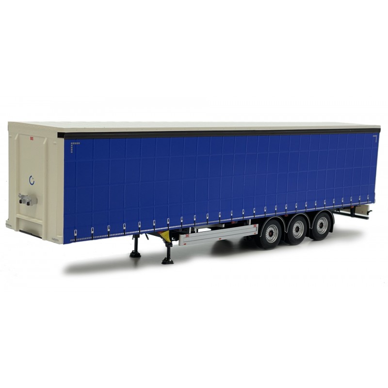 Pacton Curtainsider Trailer Plain Blue 1:32 Scale