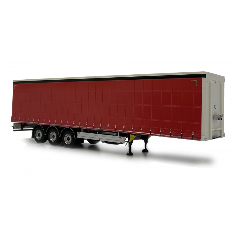 Pacton Curtainsider Trailer Plain Red 1:32 Scale