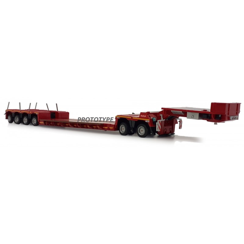 Nooteboom Euro Lowloader Red With Interdolly 1:32 Scale