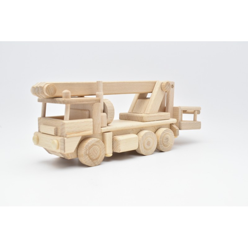 Truck With Aerial Platform Wood Model